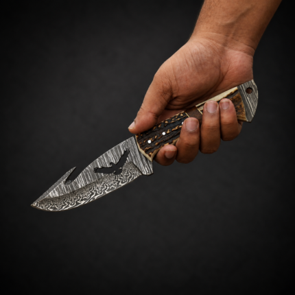Handmade Red Handle Knife & Sheath