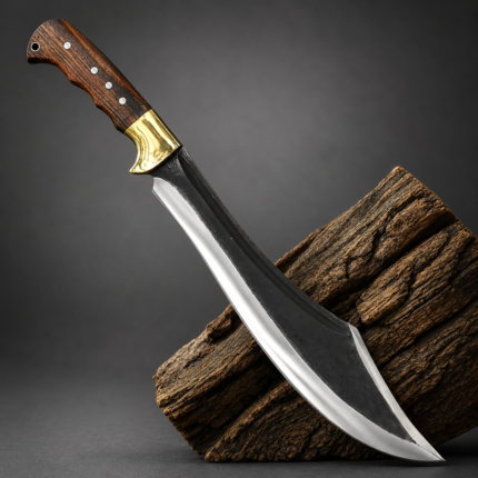 Damascus Eagle Hunter & Western Leather Sheath