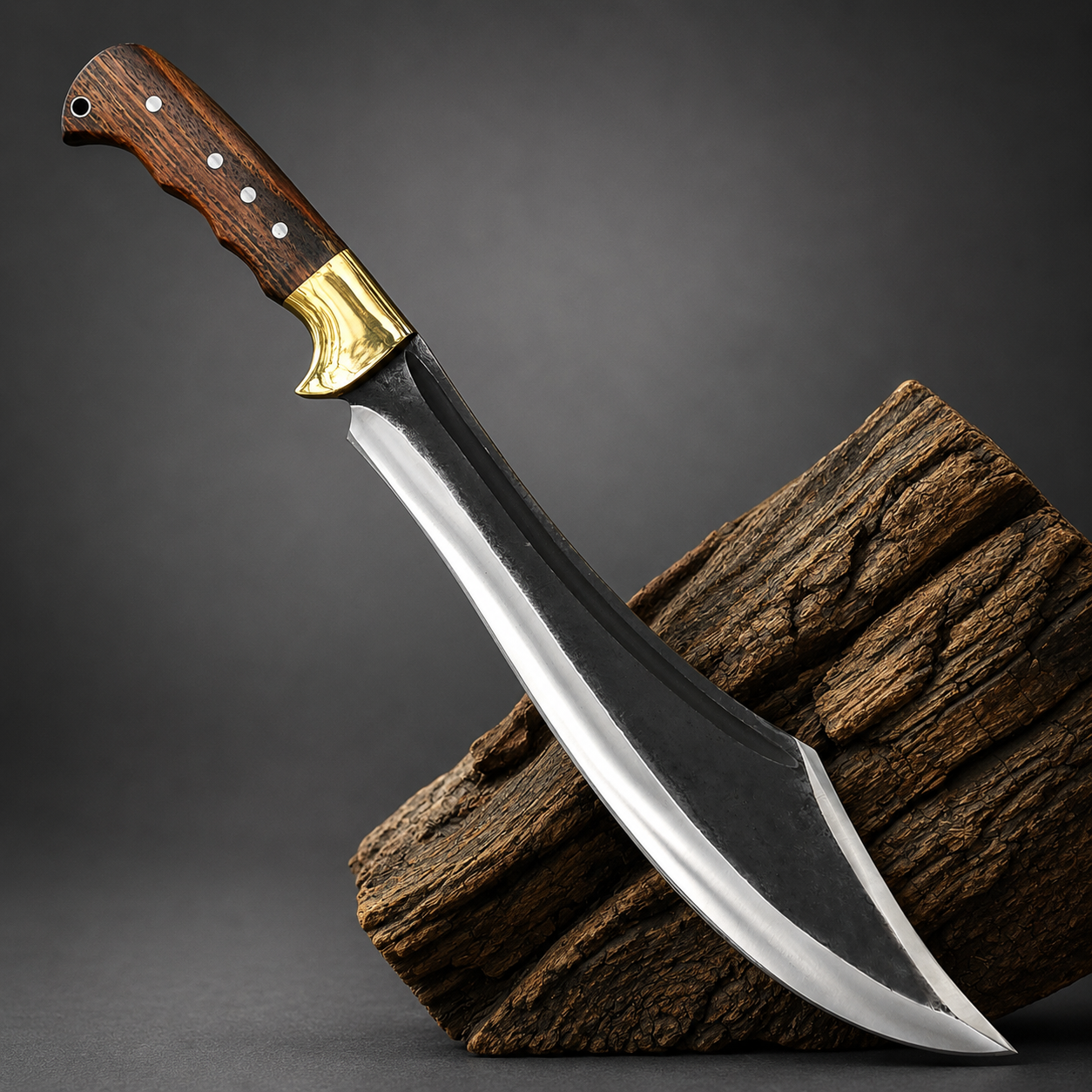 Damascus Eagle Hunter & Western Leather Sheath