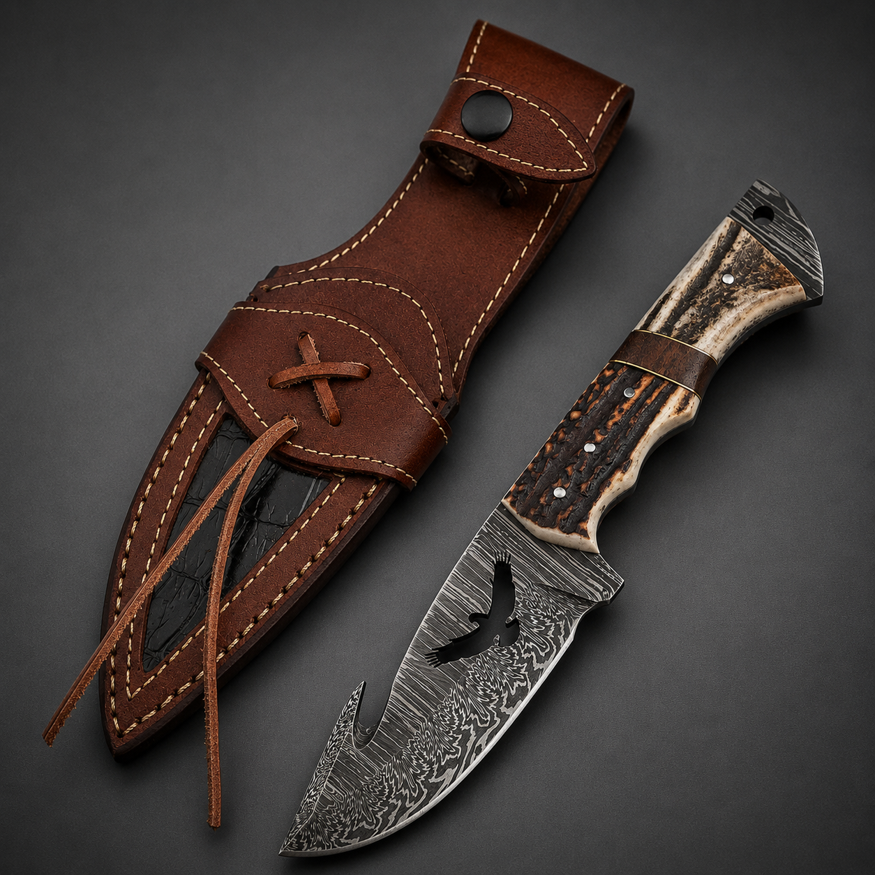 Kukri Knife & Leather Sheath Set