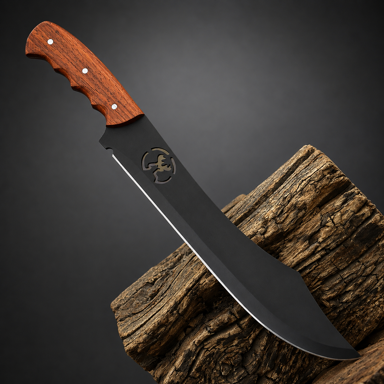 Compact Damascus Hunting Knife